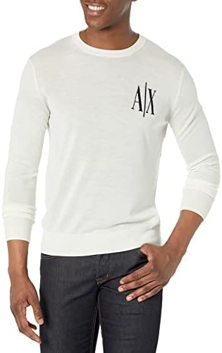 Мъжки Вълнен Пуловер с малък Символ и лого A|X ARMANI EXCHANGE с дълъг ръкав и малка Икона