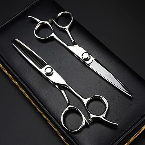 Ножица за подстригване на коса, 6-инчов професионални ножици от японска стомана 440c, сребърни ножици за подстригване