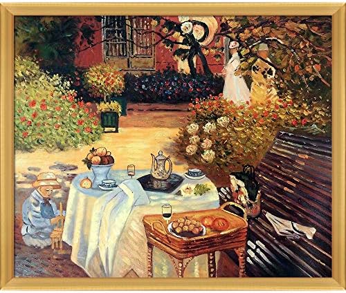 Картина с маслени бои La Pastiche The Luncheon в рамка, 22,5 x 26,5, златни