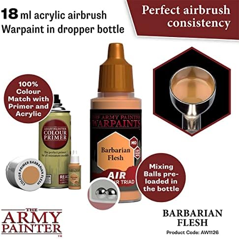 The Army Painter Warpaint Air Barbarian Flesh - Акрилна Нетоксичная Силно Пигментированная боя на водна основа за Настолни