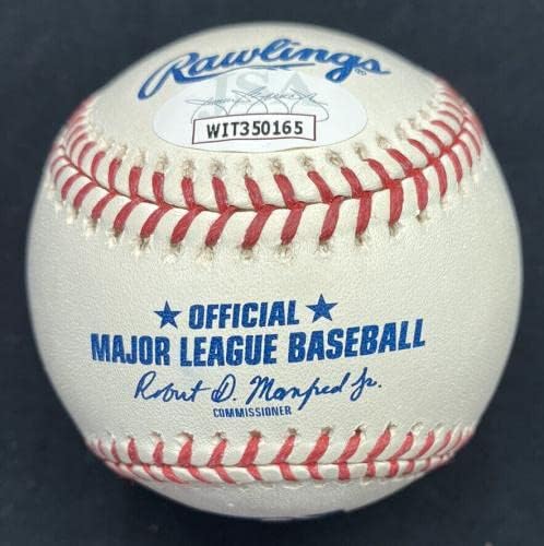 Бил Мазерокси 1960 WS Game 7 GWHR Подписа Статистика Бейзбол Свидетел JSA - Бейзболни топки с автографи