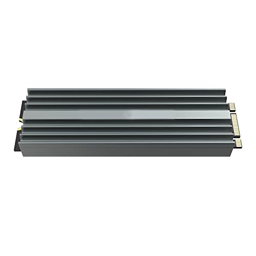 Радиатор твърдотелно устройство M. 2, Двупосочен радиатор, с термосиликоновой подложка за PC /PS5 M. 2 PCIE NVMe SSD 2280 или SSD-охладител M2 SATA, сив