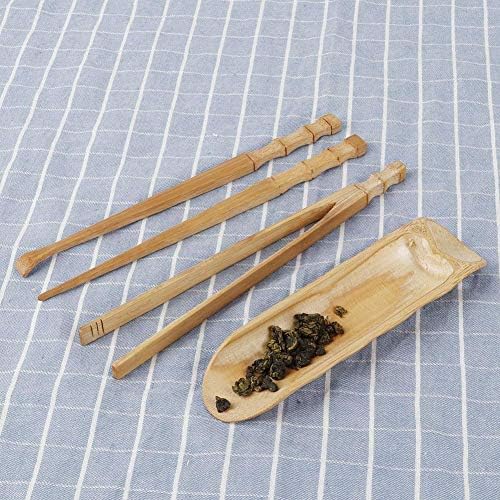 Чай, Комплект за Чай Инструменти, Екологично Чисти 4 бр за Многократна употреба Прибори за хранене от Естествен Бамбук