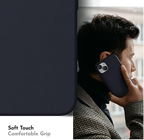 SURPHY Предназначени за своята практика за iPhone 14 от изкуствена кожа със Защитно фолио за екрана (6,1 инча), с Метални