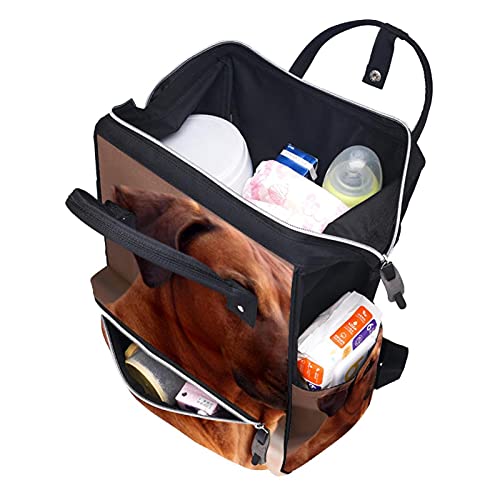 Родезийски Риджбек Куче Пелена Чанта на Мама Раница с Голям Капацитет Чанта За Памперси Кърмещи Пътна Чанта за Грижа