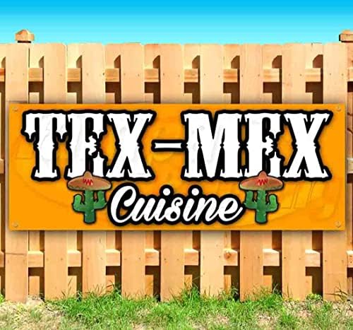 Банер за кухня и Tex-Mex 13 грама | Нетъкан | От ултра силна винил, Едностранно, с метални втулками