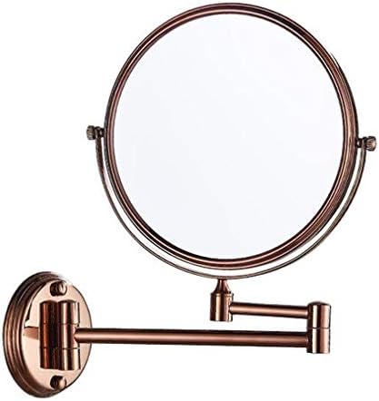 Огледало за грим, Тоалетно Огледало с 3-Кратно Увеличение, Двустранно Стенно Огледало, завъртащо се на 360 °, Выдвижное