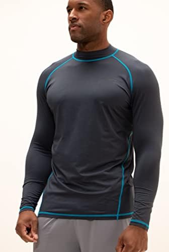 DEVOPS 3 Опаковки Мъжки Спортни Компрессионных Блузи с Черепашьим деколте и дълъг ръкав