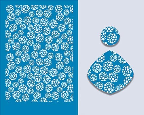 Шаблони за ситопечат Сладки кръгове, за полимерна глина - Ситопечат за обеци от полимерна глина - Инструмент за ситопечат