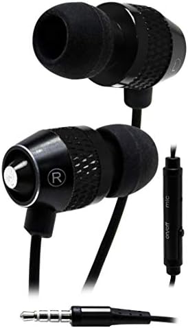 Универсални слушалки/Амбушюры Bastex 3,5 мм стерео слушалки в ушите, без заплитане на кабела с вграден микрофон, слушалки-втулки