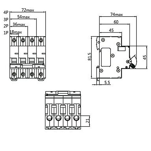 Автоматичен прекъсвач, за свързване на системи за автоматизация на NDB2-63C40-3 на DIN-шина, UL 1077 Допълнителна защита,