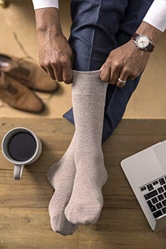 IOMI - 6 Опаковки Мъжките Тънки Нищо Не са Задължителни Сверхшироких Памучни Диабет Чорапи Свободно Намаляване на