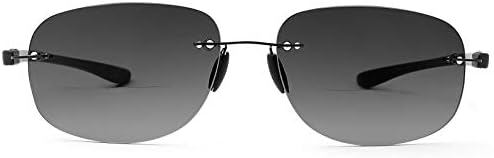 2 Чифта Бифокальных Слънчеви Очила за Четене Без Рамки, Защита UV400, Спортни Слънчеви Очила, Блокиране на Синя Светлина,