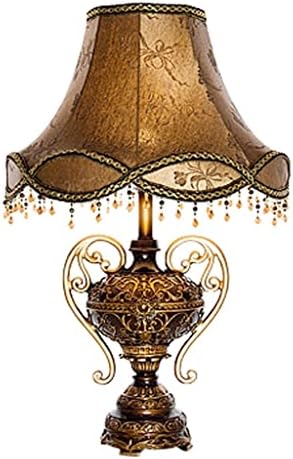 UXZDX Настолна лампа в европейски Стил, Нощна лампа за Спални, Сънливи Креативна американски Сватбена Нощно шкафче (Цвят: