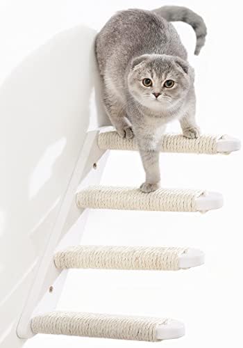 Рафтове за Катерене котки PATHOSIO PETS с Котешка стълба за стени - Стенни мебели за котки и за отдих или игра, Дървени