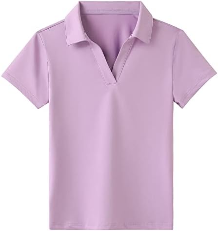 Ризи с къси ръкави за голф с къс ръкав MERIABNY За момичета, бързо съхнещи, Спортни Потници за деца 6-13 далеч години