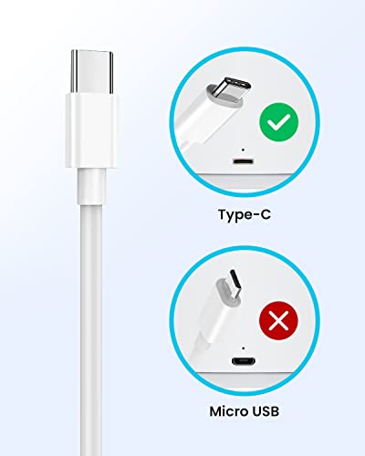 USB кабел Misby, 1 опаковка, 5 метра, Зарядно устройство Type C Премиум-кабел TPE C USB, Бяла