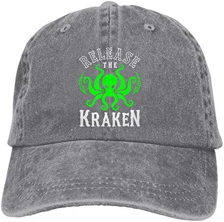 Освободете бейзболна шапка Kraken от папиной шапки С Регулируема козирка