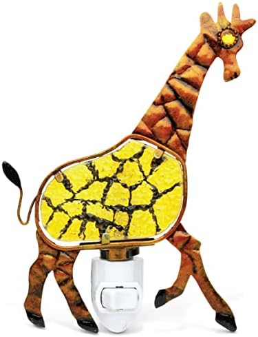 Загадъчен Жираф Ръчно изработени От Метал и Стъкло, Декоративна нощна светлина за дома - Колекция от животни - Елегантен