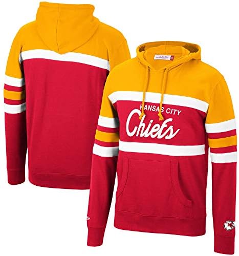 Мъжки hoody с качулка Mitchell & Ness Червен цвят /Royal Buffalo Bills Head Coach