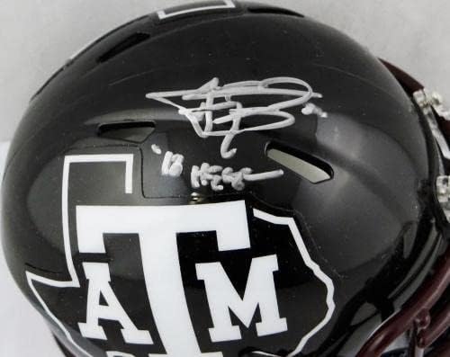 Джони Манзиел Heisman подписа мини-каска Texas A&M Hydro Speed Mini - JSA W * Silver - Мини-Каски за колеж с автограф