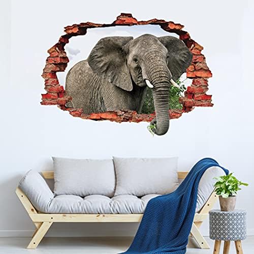 Стикер за стена под формата на животното във формата на слон - System Wall Art 3D Принт За дома - Фигура на слон, Декор