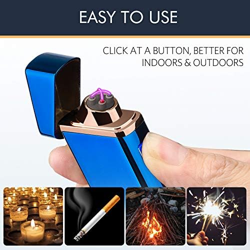 Запалка, Электродуговая Запалка USB Акумулаторна Плазмена Запалка Ветрозащитная Запалка - Индикатор за състоянието на