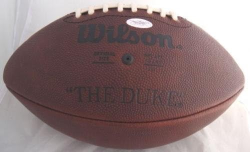 Роджър Штаубах подписа (The Duke) Футболен мач NFL JSA - Футболни топки с автографи
