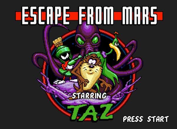 Taz в 16-битова игра картата Escape from Mars MD за Sega Mega Drive за Genesis-ЕВРО-ОБВИВКА