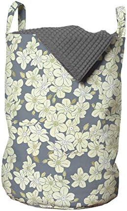 Чанта за дрехи Ambesonne с цветен Модел, Илюстрация Ритмичных Распускающихся цветя В стил на английски градински изкуство,