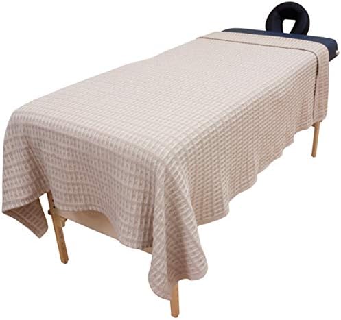 Покривка за тялото Harmony Cotton Спа и масаж на масата от памук, 66 90 инча. Мек, Топъл и Стилен. Пере в машина.