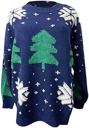 Жена Пуловер С Миризмата, Пуловер С дълъг ръкав, Пуловер, Коледен Вязаный Пуловер С Кръгло деколте, Пуловер, Рокля-пуловер