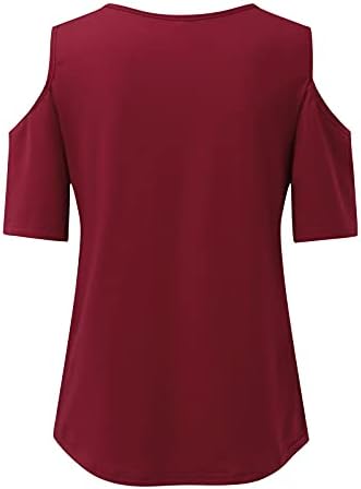 Спортни блузи на Свободния Намаляване за Жени, Дамски Ризи с ръкави и Рамене, Къс Потник, Блуза с V-образно деколте, Дамски Ризи с V