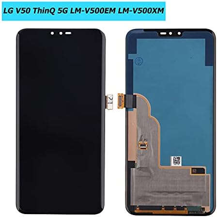 Vvsialeek P-OLED дисплей Съвместим с LG V50 ThinQ 5G LM-V500EM LM-V500XM LM-V450PM LM-V500N LM-V450 6,4-инчов сензорен екран Дигитайзер в събирането на Резервни Части с набор от инструменти