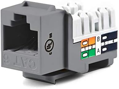 Жак Weltron - CAT6 RJ-45 Keystone Down Punch, Сив (25 бр.)