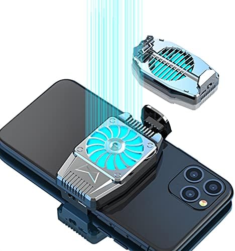 Охладител за мобилен телефон Oluote, Радиатор мобилен телефон за игри и гледане на видео клипове с led подсветка, Контролер