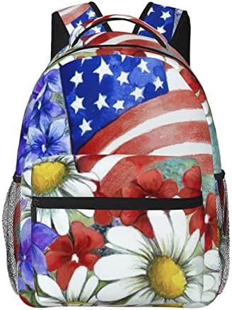 WOWBED Цвете Американски Годишният Случайни Раница С Флорални Принтом, Модни Класическа Чанта За преносим компютър, За