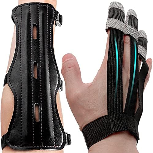 Ръкавици за стрелба с Лък и защита на ръцете за Тренировъчен лук за Възрастни, комплект от 2 теми