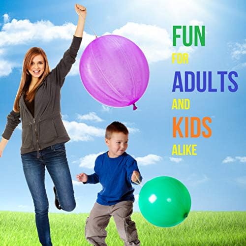 Prextex 36 Перфорирани балони (6 цвята) - 18-Цолови Силни Удари на балони за забавление на закрито и на открито, тематични