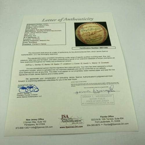 Легенди на Залата на славата Подписали договор с Националната купа бейзбол 1970-те години Ърни Бэнкса JSA COA - Бейзболни топки с автографи