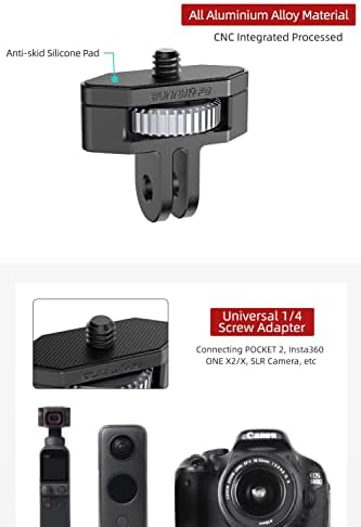 MOOKEENONE 1 x Екшън-камера 1/4 Метален Адаптер за DJI Pocket 2 за Insta360 за One X2 за SLR