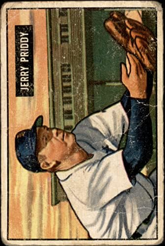1951 Боуман 71 Джери Придди Детройт Тайгърс (Бейзболна картичка) ЛОШ Тигри