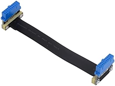 Съединители Вътрешен USB 3.0 19P/20P Адаптер за обмен на сигнали TX-RX Плоска Лента Удължител за USB3.0 дънна Платка PC Конектор Странично Card - (Дължина на кабела: 300 см, цвят: F1C-F1D