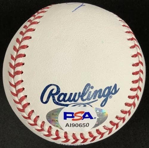 Мариано Ривера е Подписал Бейзболен Автограф Panama Express Lights Out Надпис PSADNA - Бейзболни топки С Автографи