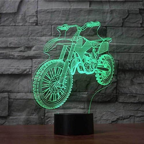 3D Мотоциклет, Автомобил, нощна светлина Сензорен Прекъсвач Декор Маса Настолна Оптична Илюзия Лампи 7 Цвята Променя