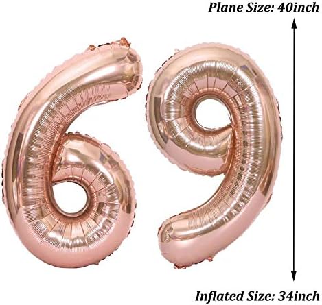 40 Инча Голям Брой 69 Балони От Фолио, Гигантски Балони Гелиевые Балони за вашата Сватба, Рожден Ден, Празнични Украси,