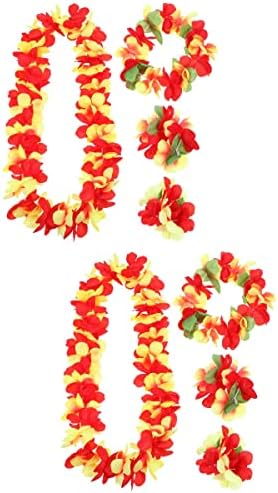 Sosoport 2 Комплекта Вечерни Хавайски Лея Декоративни Хавайски Венец Празнични Хавайски Венец, Летни Декори