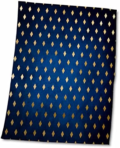 3. Ярък Диамант от изкуствено злато с Тъмно синьо Акварельным модел - Кърпи (twl-282983-3)