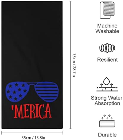 Кърпа за миене на съдове Cool Flag of Merica 28.7 x 13.8 Кърпички За лице От най-добрите Влакна, Добре Абсорбиращи Кърпи За Ръце