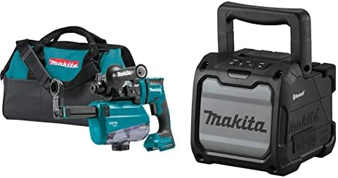 Makita XRH12ZW 18V LXT Литиево-йонна Бесщеточный акумулаторен перфоратор 11/16 AVT, СДС-PLUS, с пылеуловителем HEPA, с подкрепата на AWS и 18V LXT / 12V max CXT Литиево-йонна безжичен високогов?